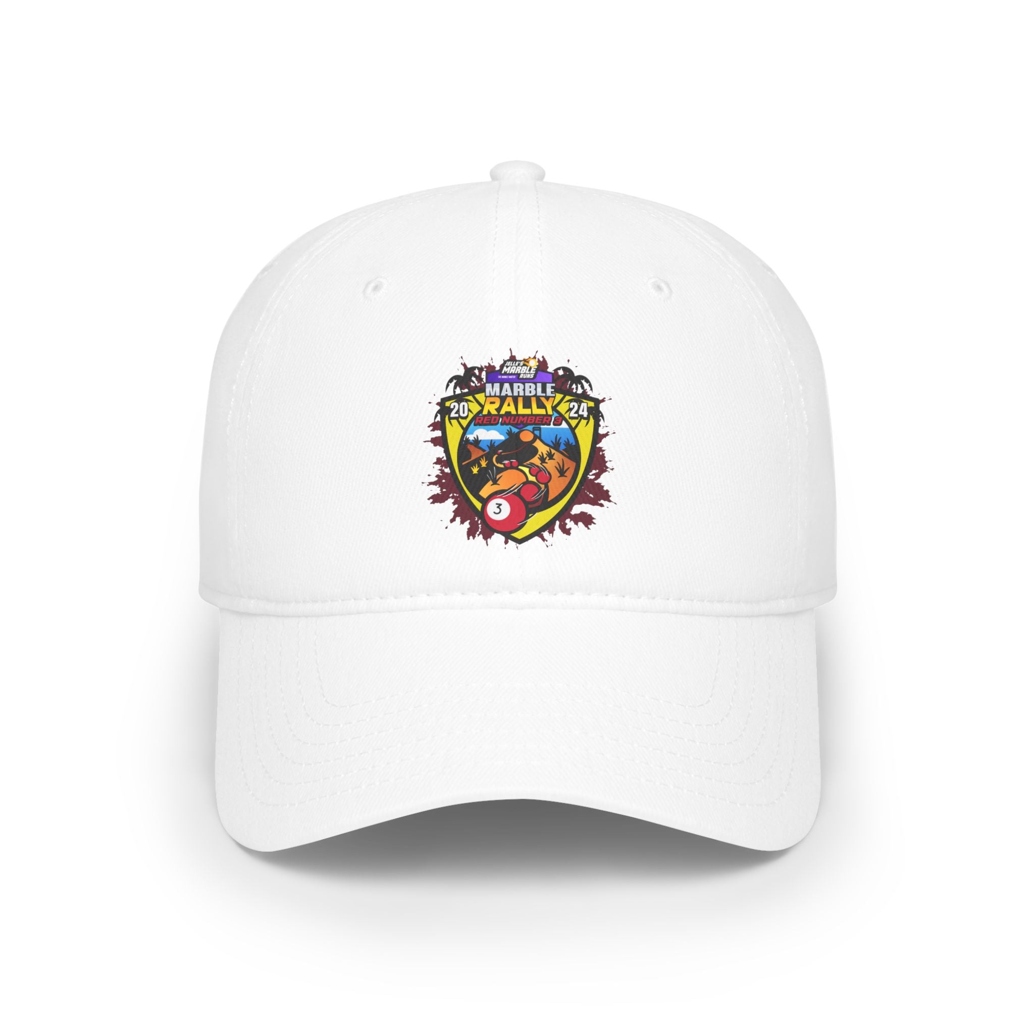 Sand Marble Rally 2024 - Red Number 3 Baseball Cap