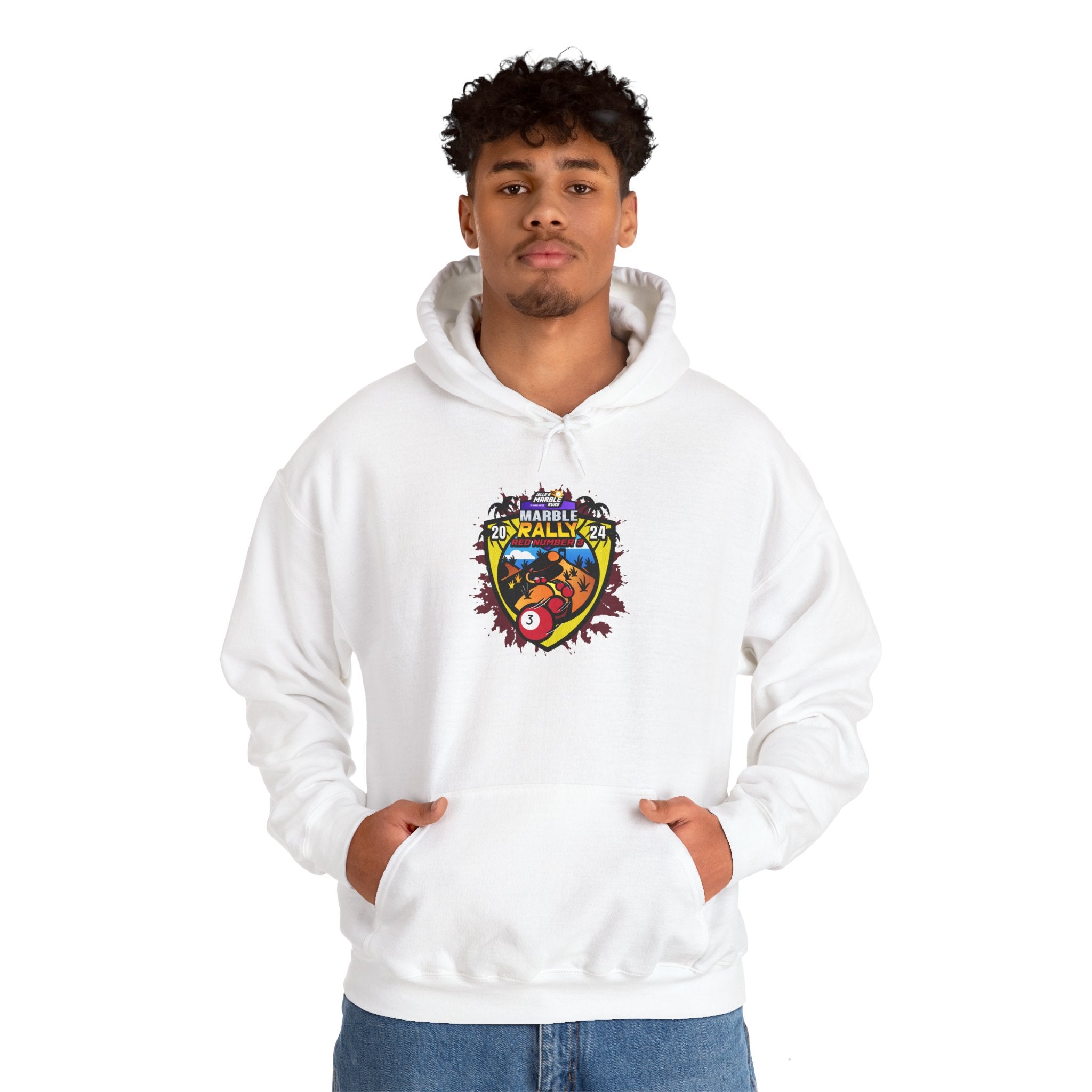 Sand Marble Rally 2024 - Red Number 3 Hoodie