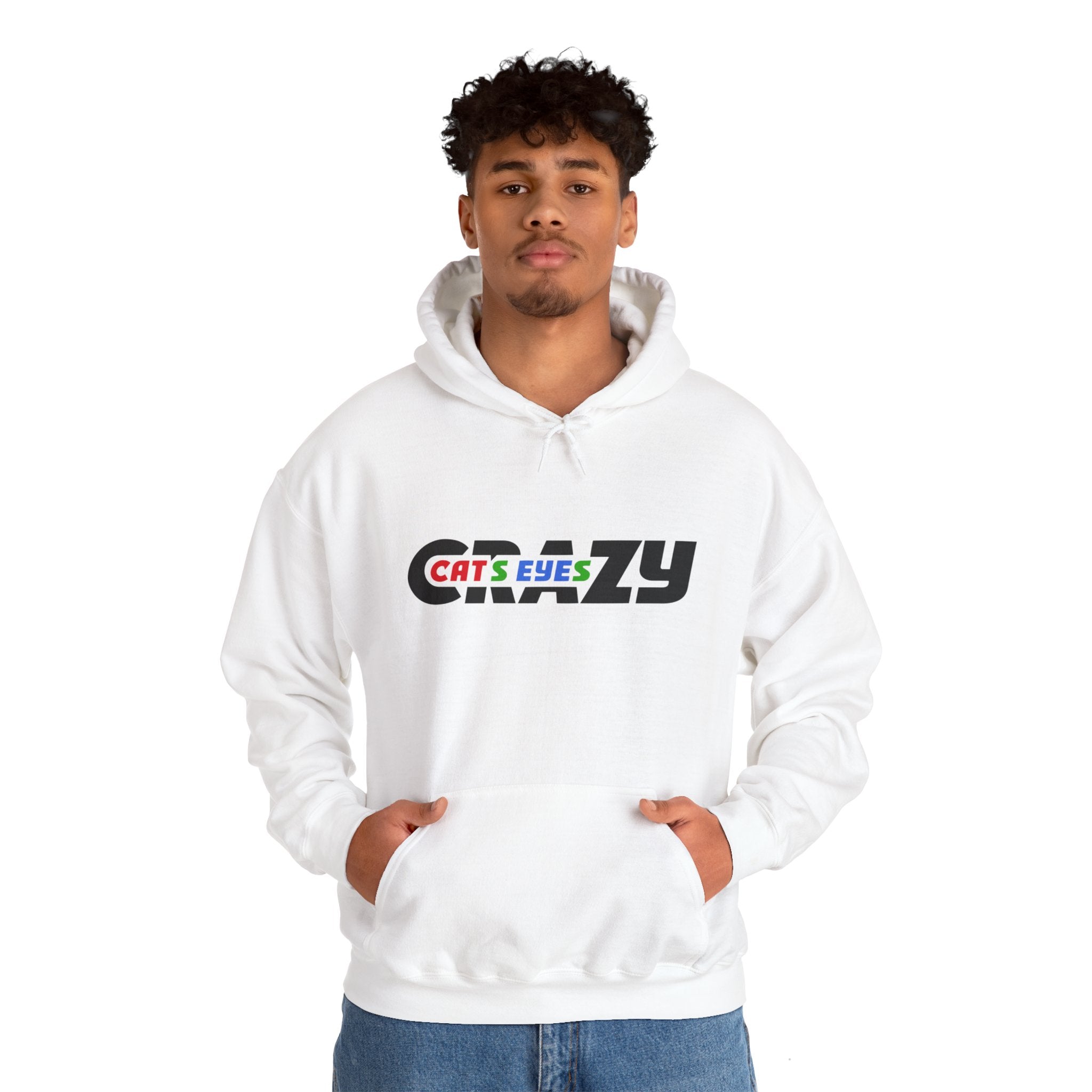 Crazy Cat's Eyes Sticker One Eyes Hoodie